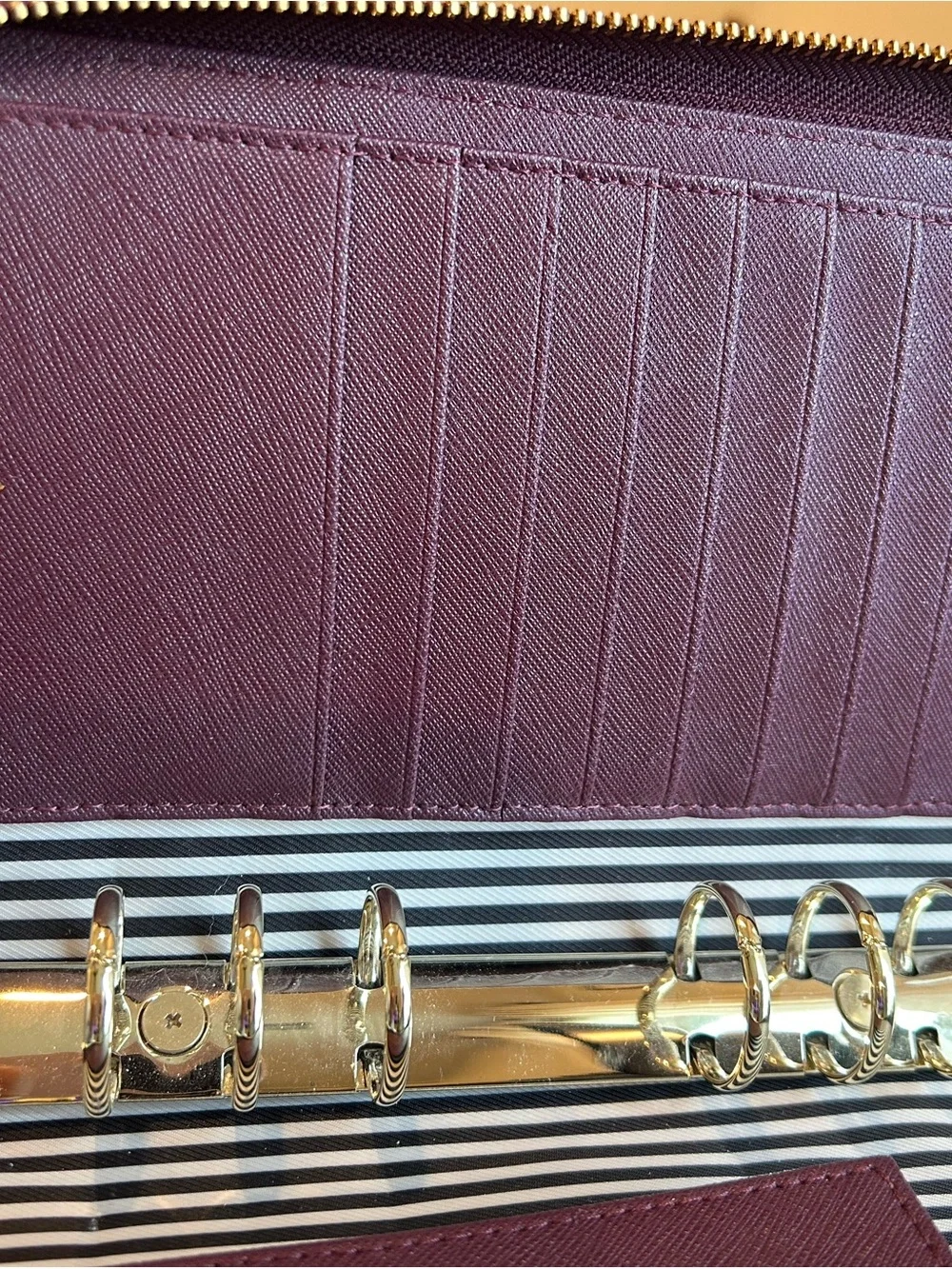 Kate Spade Cameron Street Plum zip-around Agenda with gold Hardware